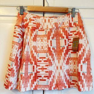 TITLE NINE Pocket Dream Skort 16" INCA Geometric Pattern Size Small NWT New